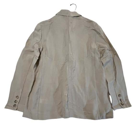 NWT RAILS Flynn Blazer In Taupe Linen Blend Boxy Oversized Relaxed Workwear S - Picture 8 of 16